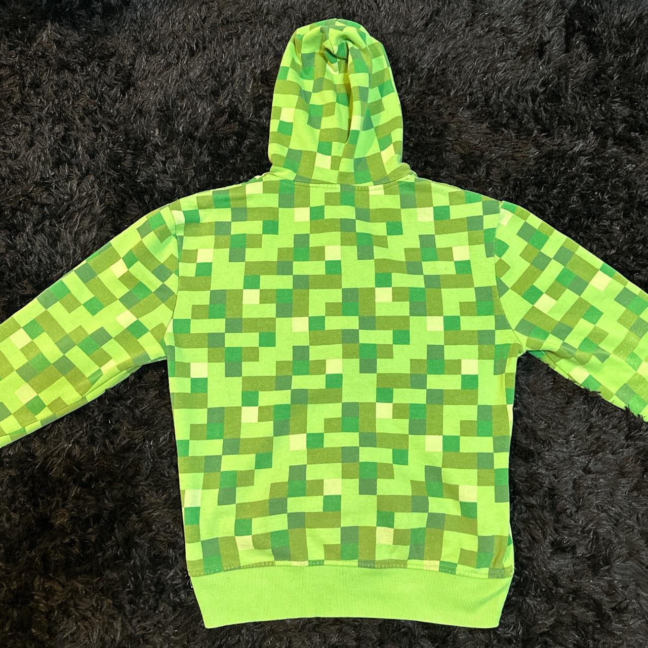 MINECRAFT CREEPER FULL ZIP UP HOODIE, size adult S,... - Depop