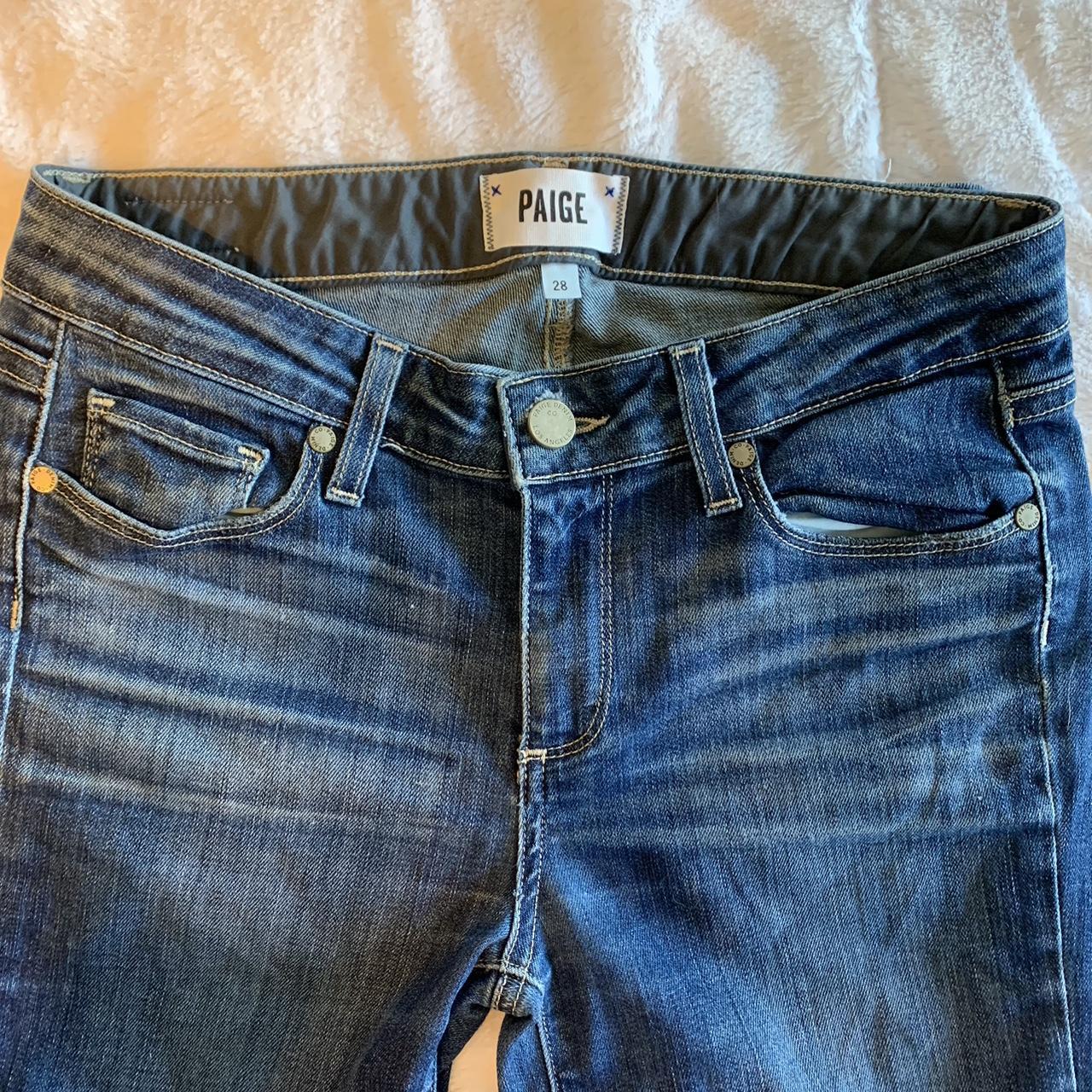 Paige jeans, super soft, barely worn, size 28 - Depop