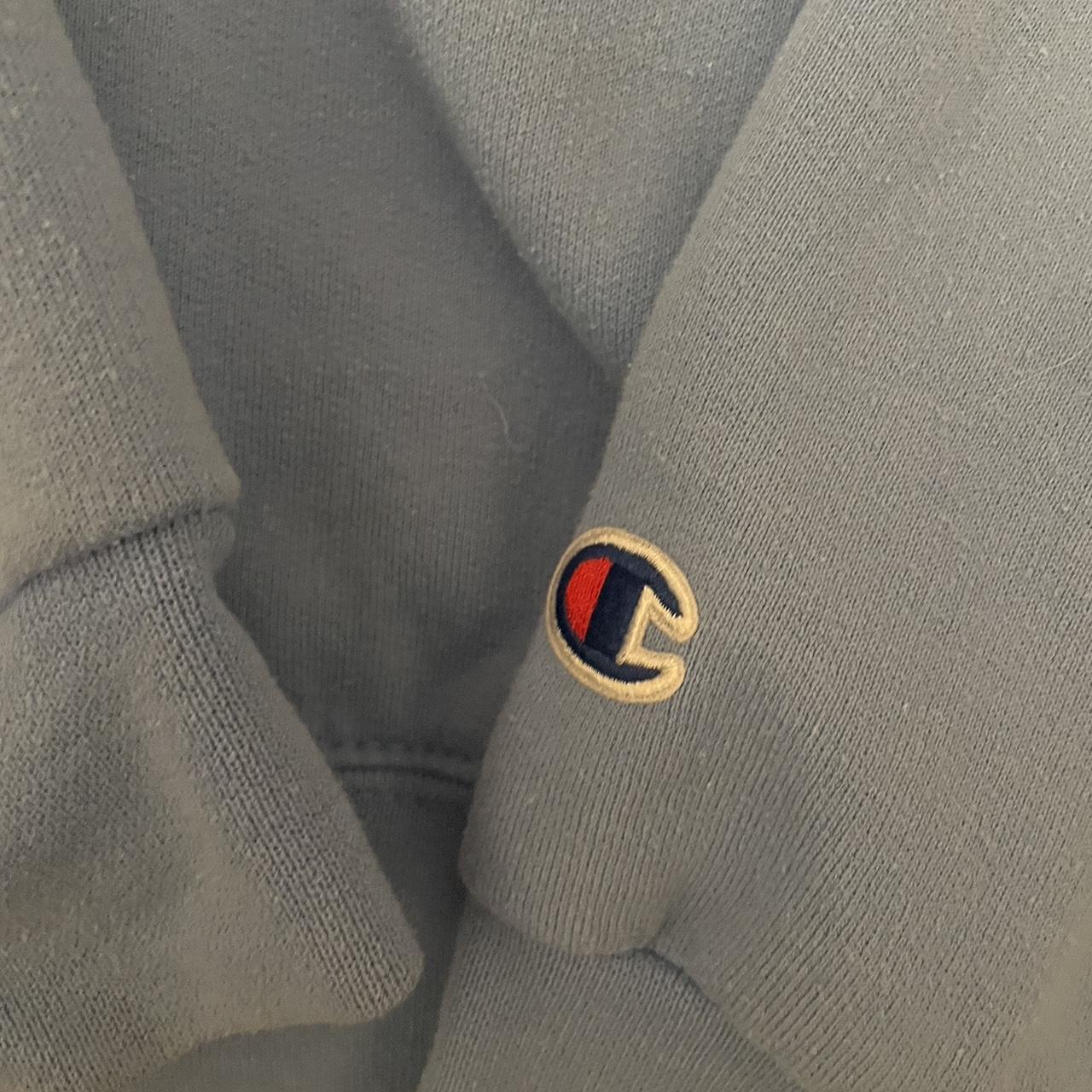 light blue columbia university champion hoodie Depop