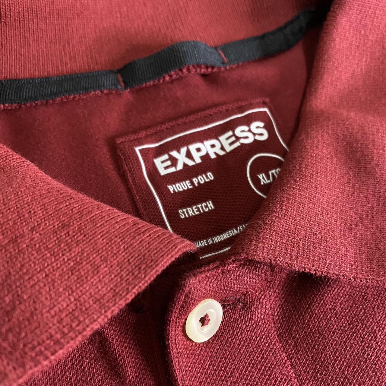 Express Men's Burgundy Polo-shirts (2)