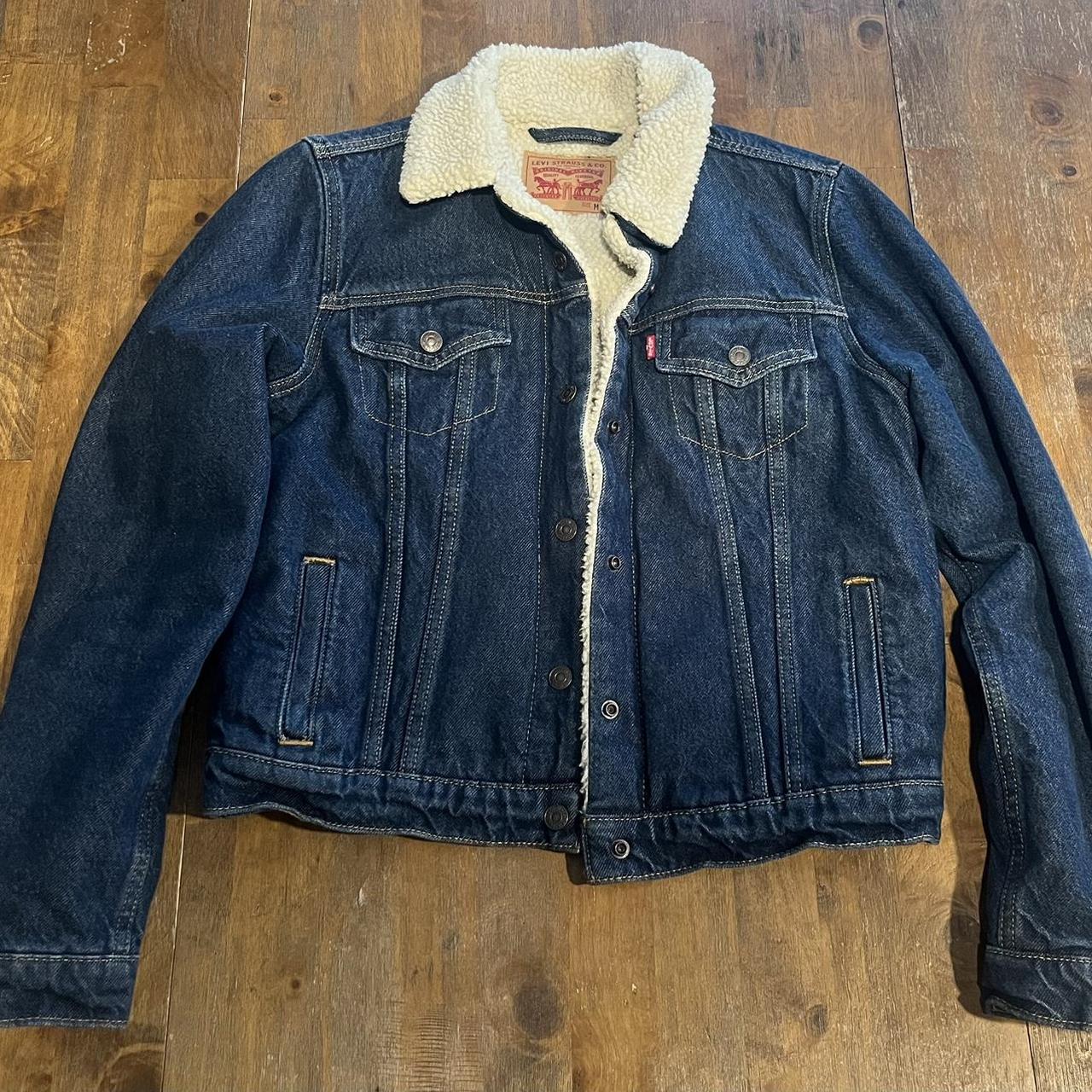 Levi’s Denim Sherpa Lined Jacket, Women’s Medium No... - Depop