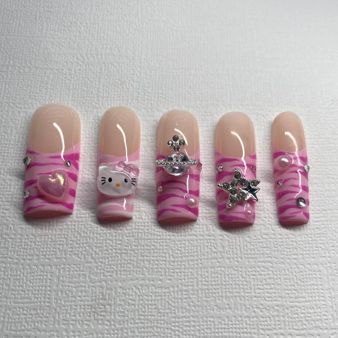 Hello Kitty Nail Charm 10pcs LIGHT PINK | eBay