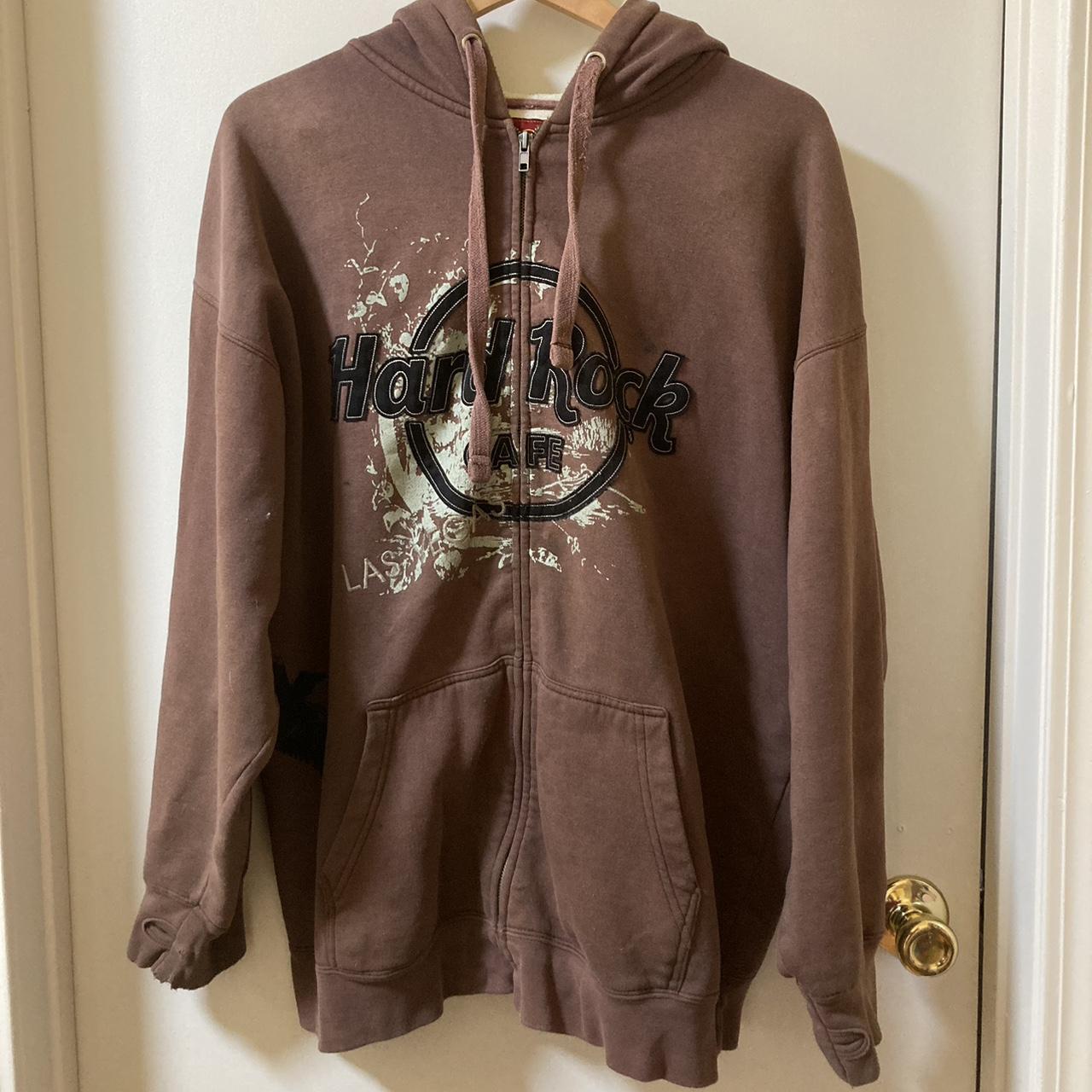 Hard Rock Cafe Men's Brown Jacket | Depop