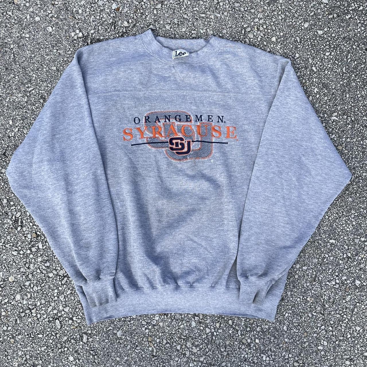 Men's Grey and Orange Sweatshirt | Depop