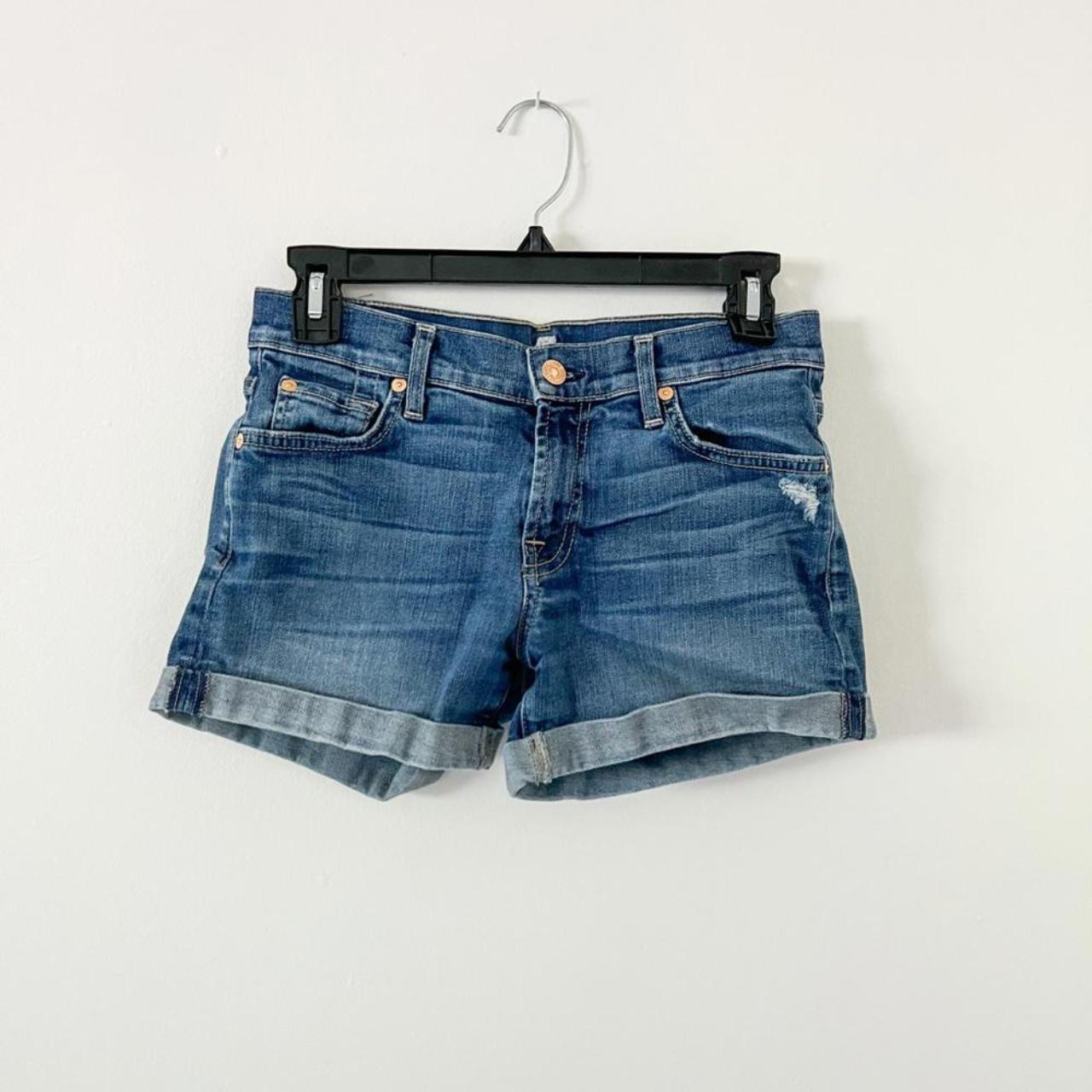 Great condition, 7 For All Mankind Jean Shorts - Depop