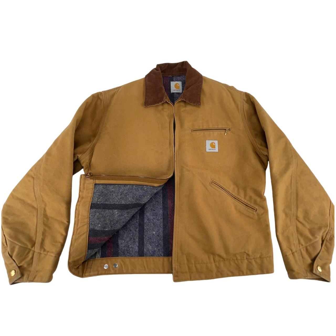 Carhartt duck detroit jacket clearance blanket lined