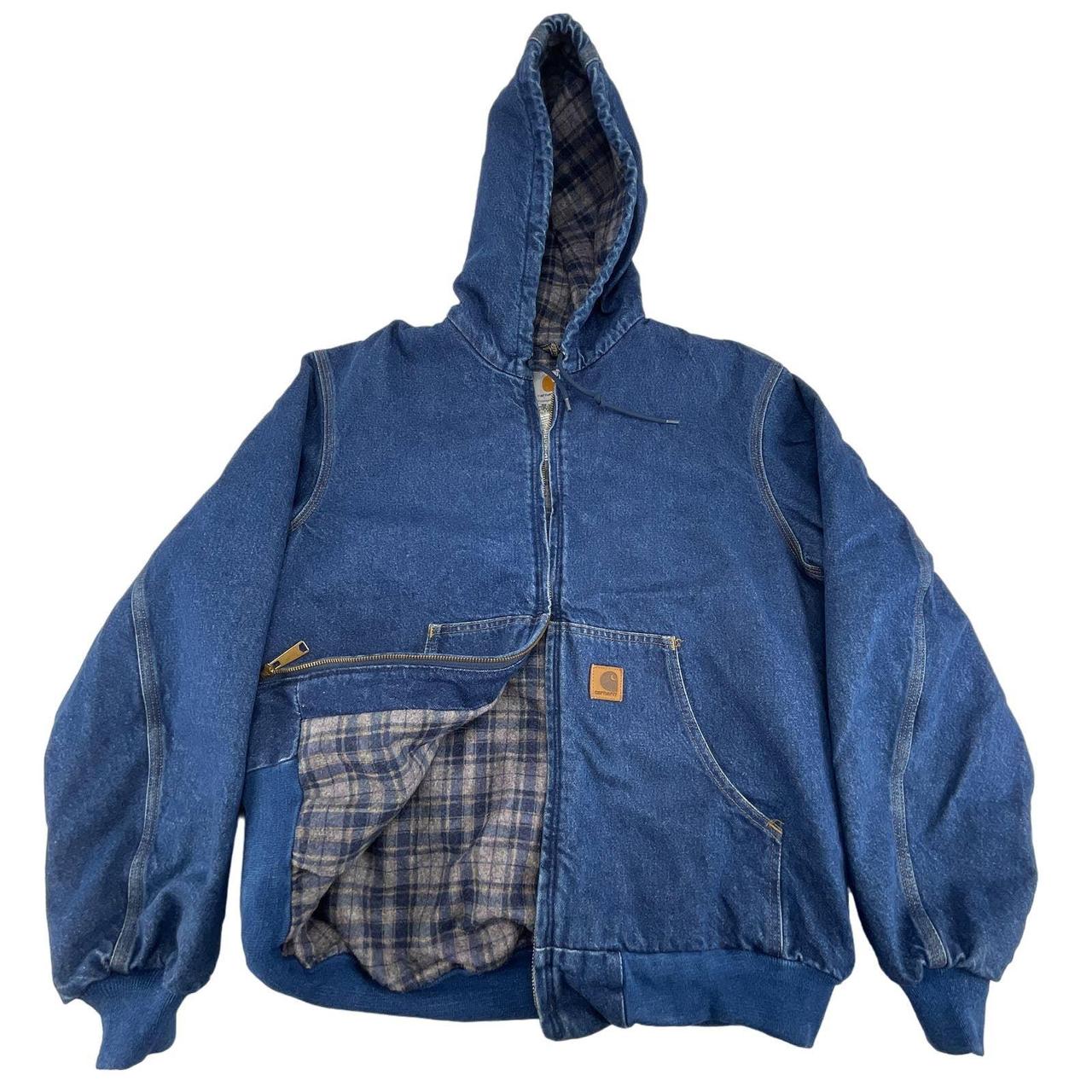 Carhartt denim sale jacket blanket lined