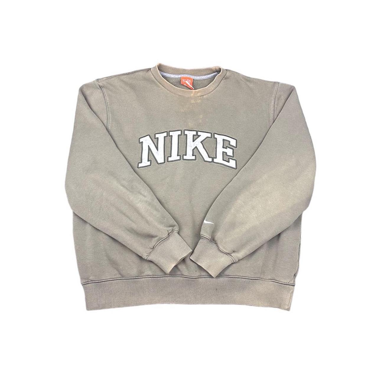 Nike Men's Khaki and Green Sweatshirt | Depop