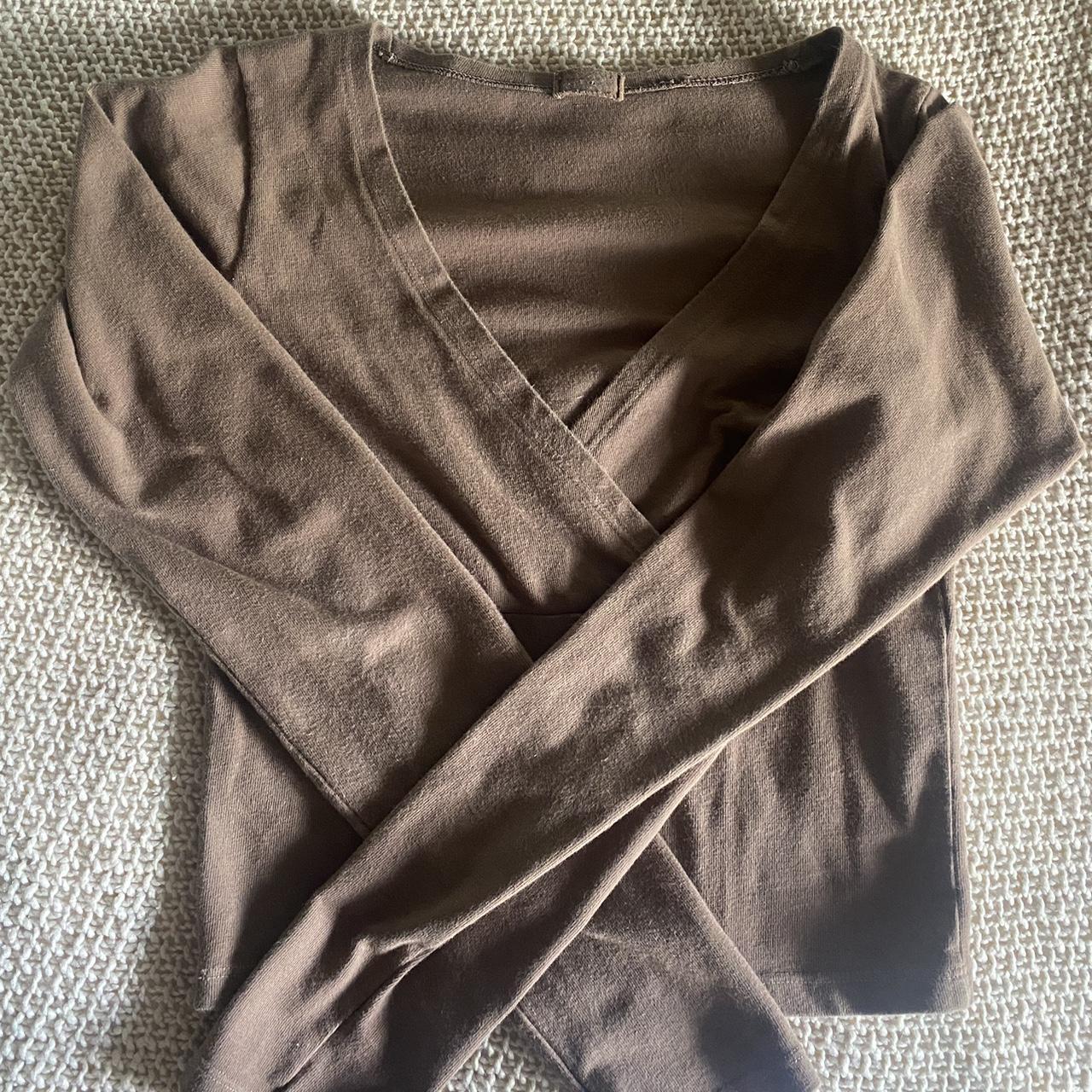 Brandy Melville Women's Brown Croptop Depop