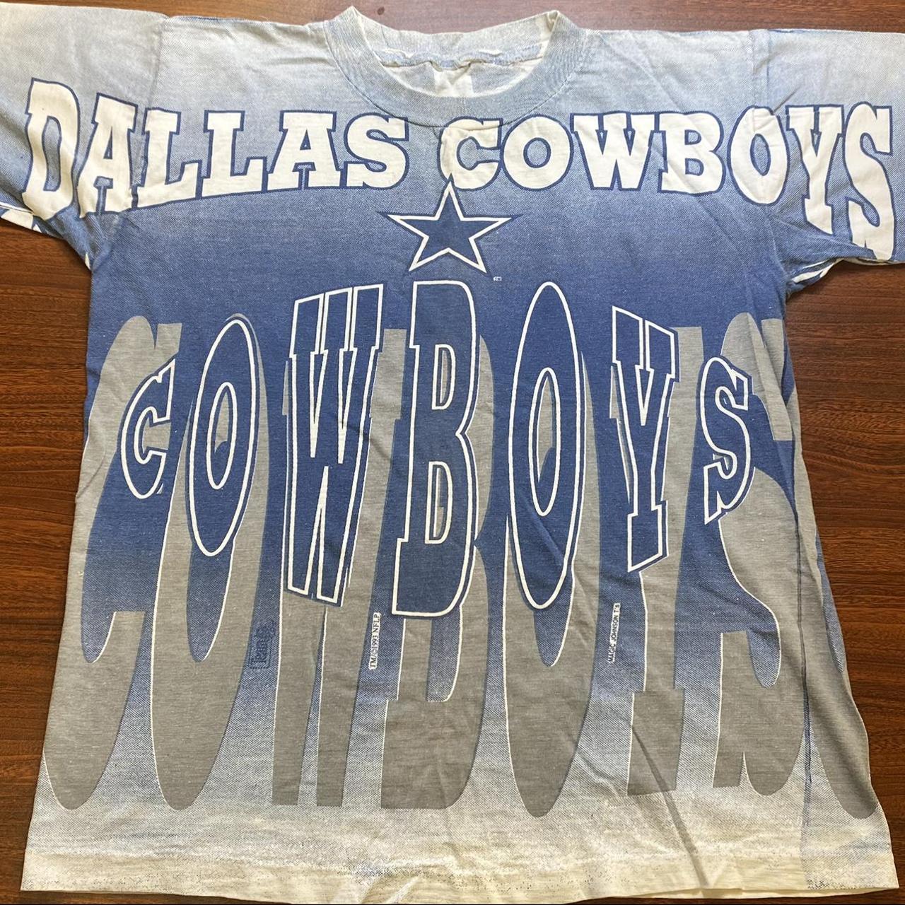 Vtg NFL Dallas Cowboys All Over Print Magic Johnson... - Depop