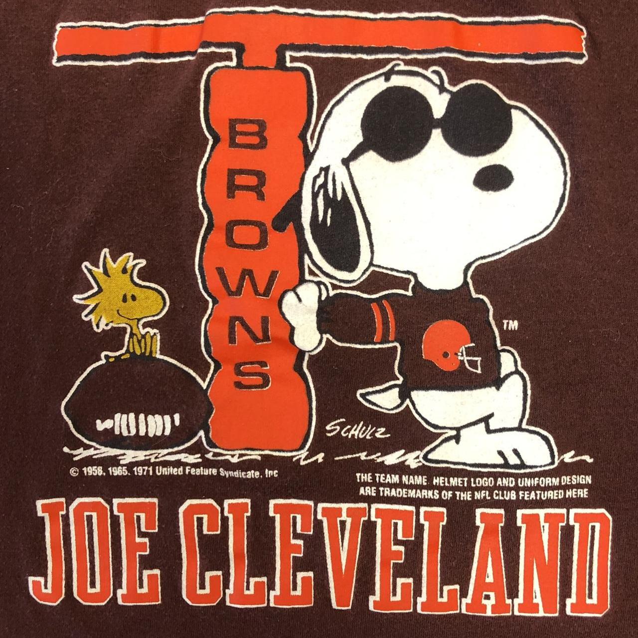 RARE Vintage 1971 Snoopy Cleveland Browns Raglan Crewneck