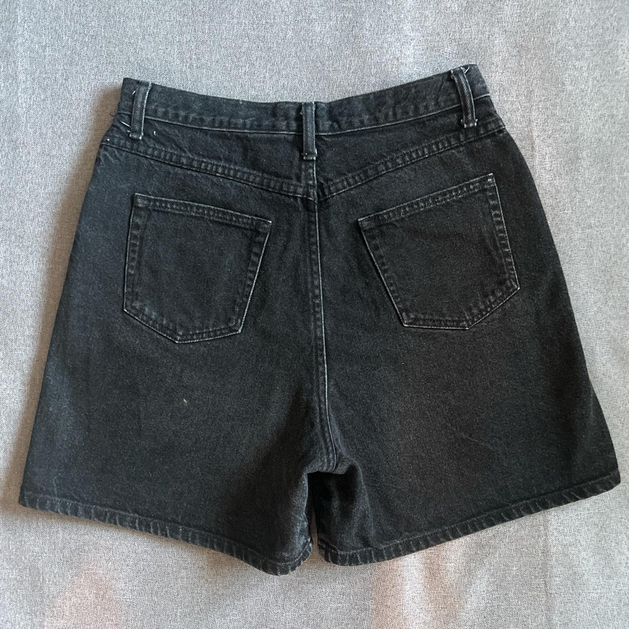 Selling these vintage 90s black Jean shorts Brand:... - Depop