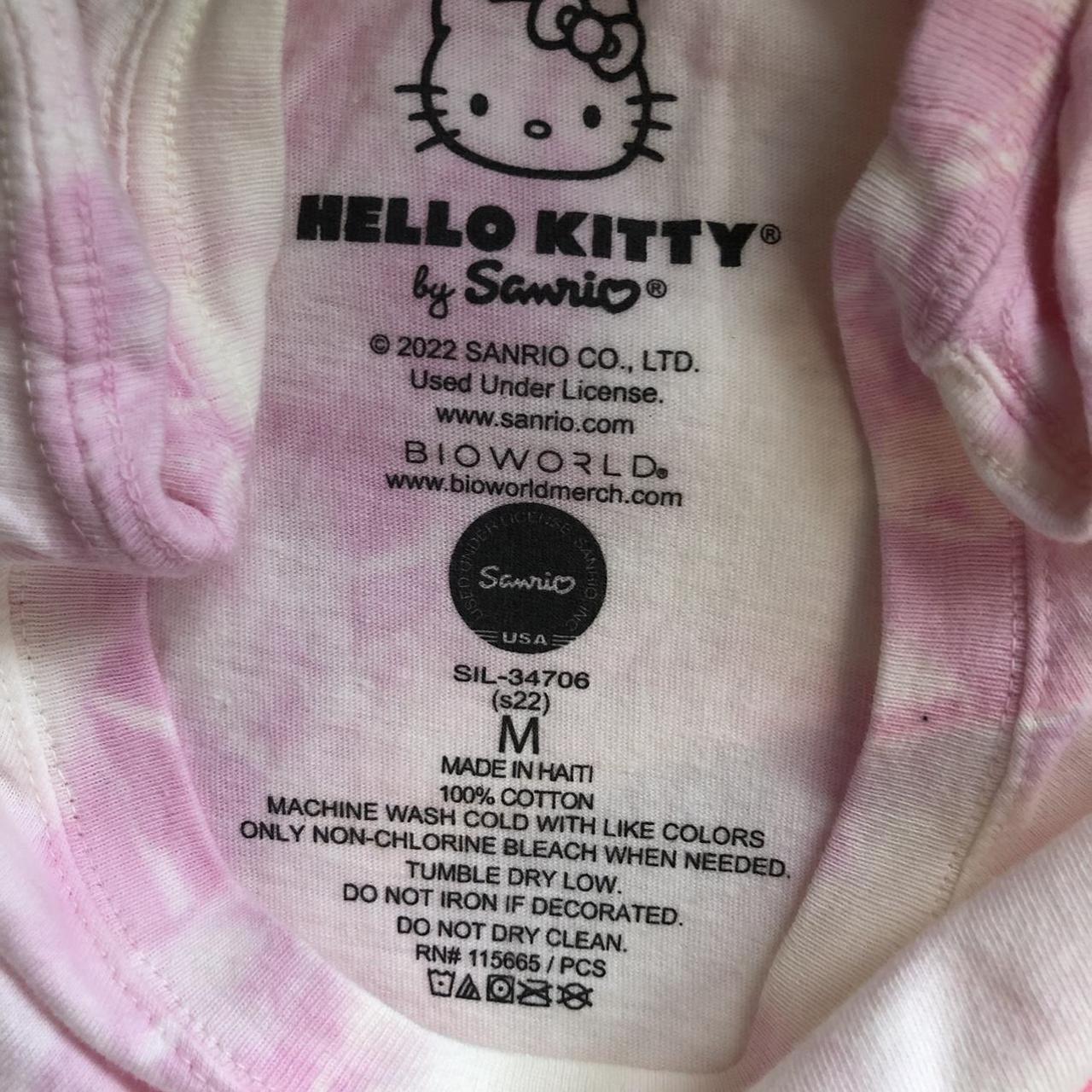 Hello Kitty Strawberry Milk Tie-Dye Girls T-Shirt