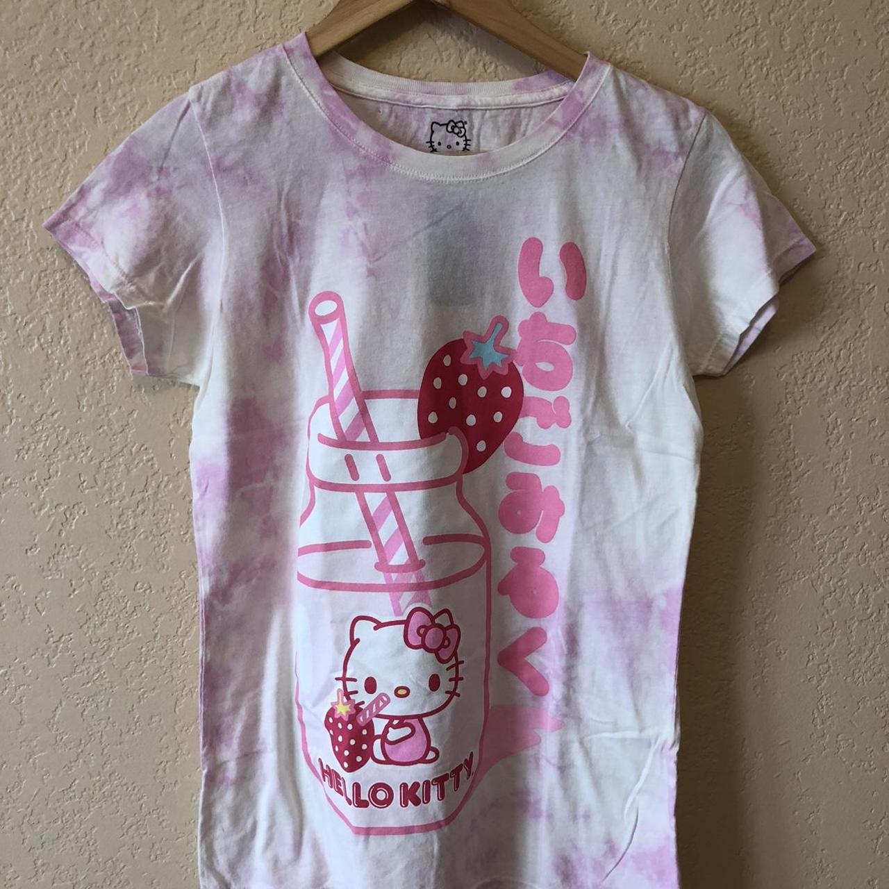 Hello Kitty Strawberry Milk Boyfriend Fit Girls T-Shirt