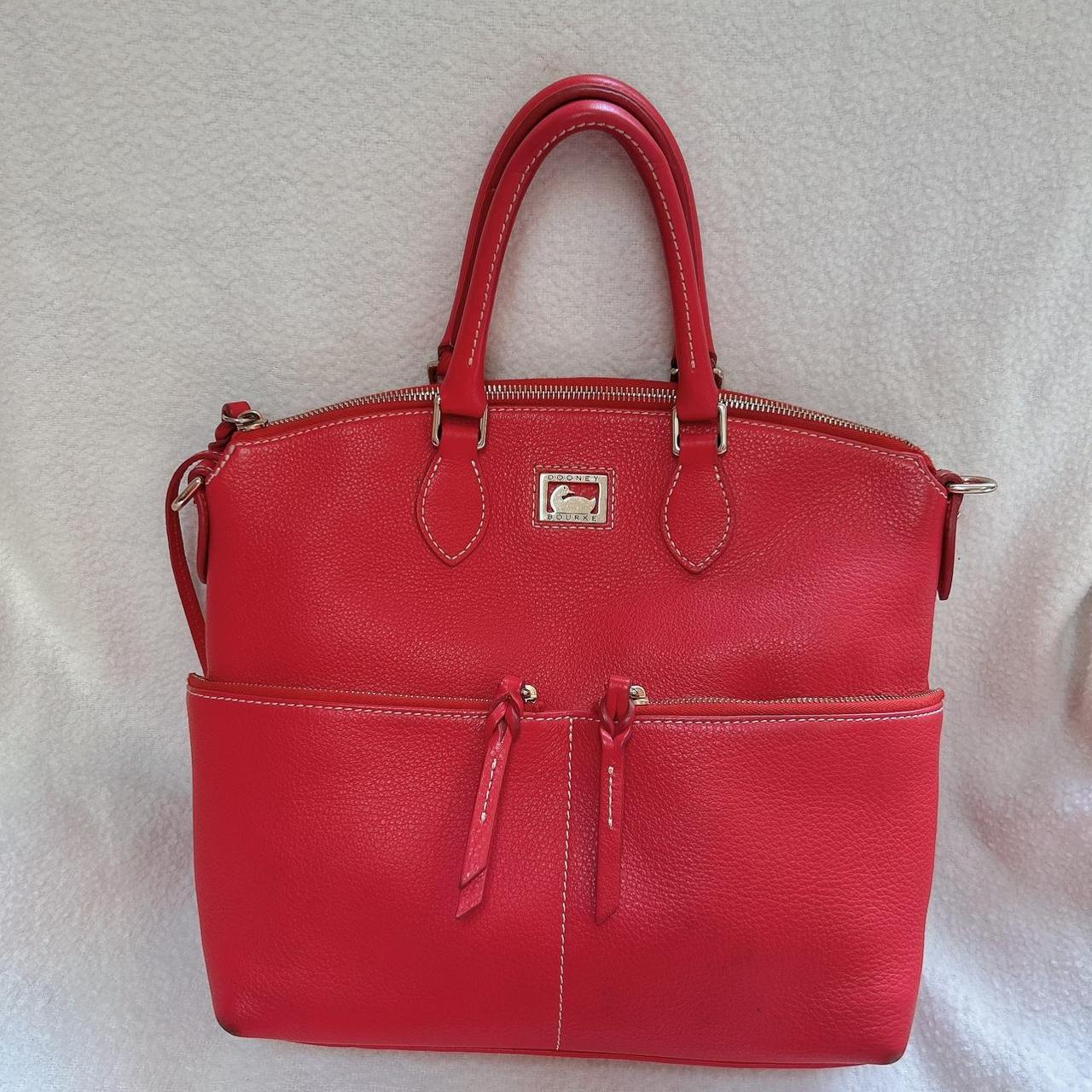 Dooney & Bourke Vintage Hot Pink Leather Bag Color:... - Depop