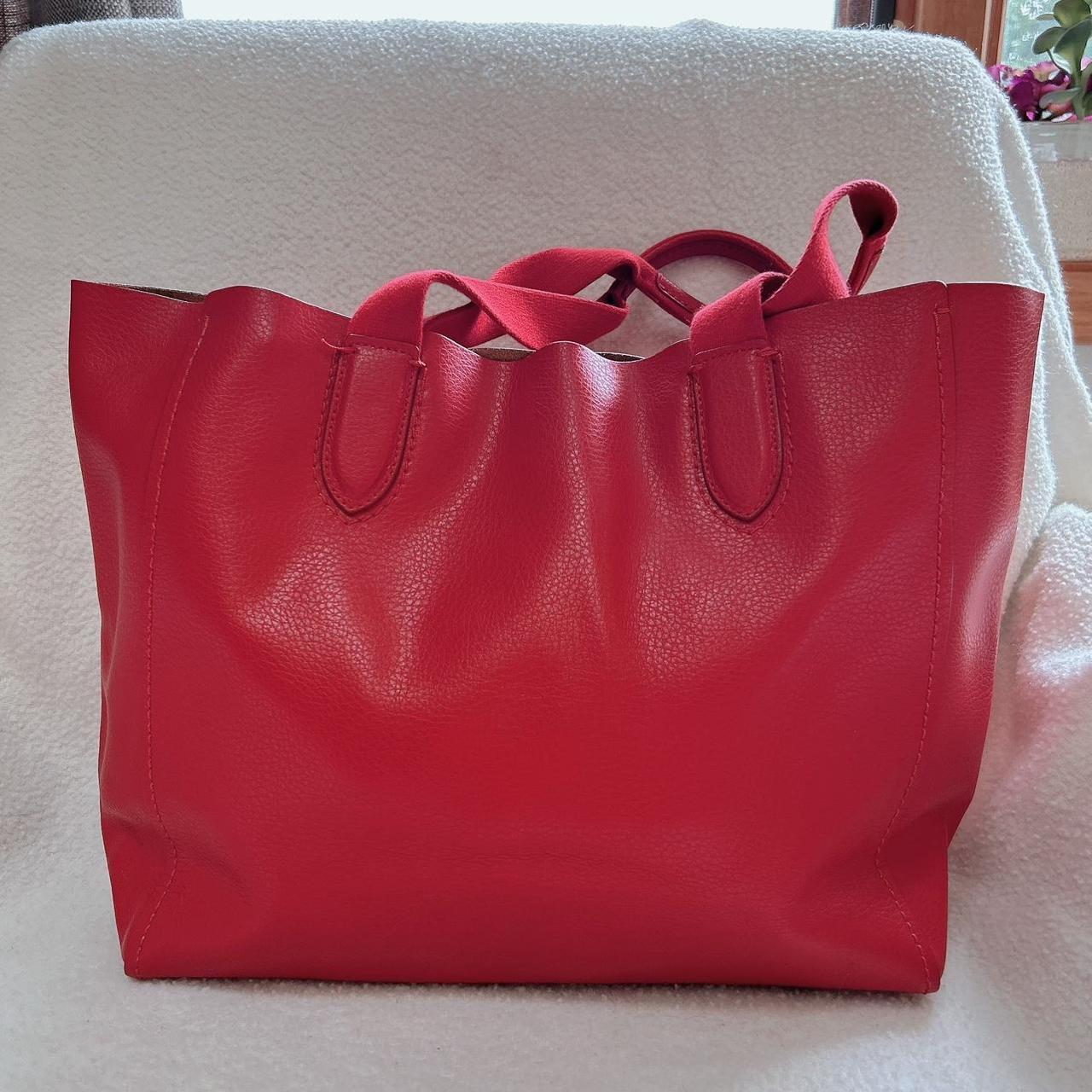 Coach Leather Tote Bag Color:... - Depop