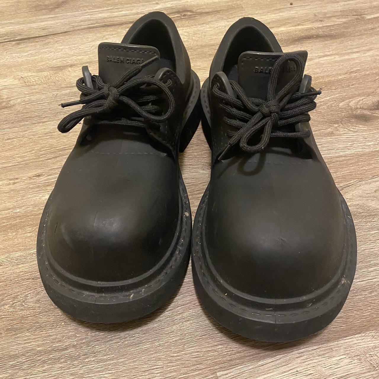 Black Balenciaga Steroid Derby - Depop