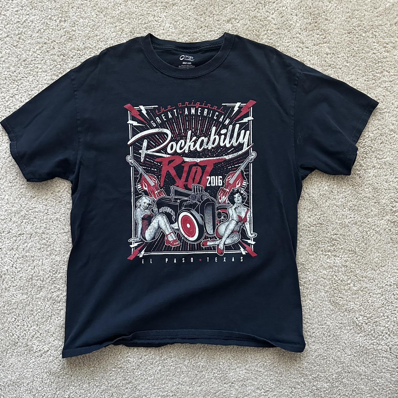 - Rockabilly riot tour shirt - Condition:9/10 -... - Depop