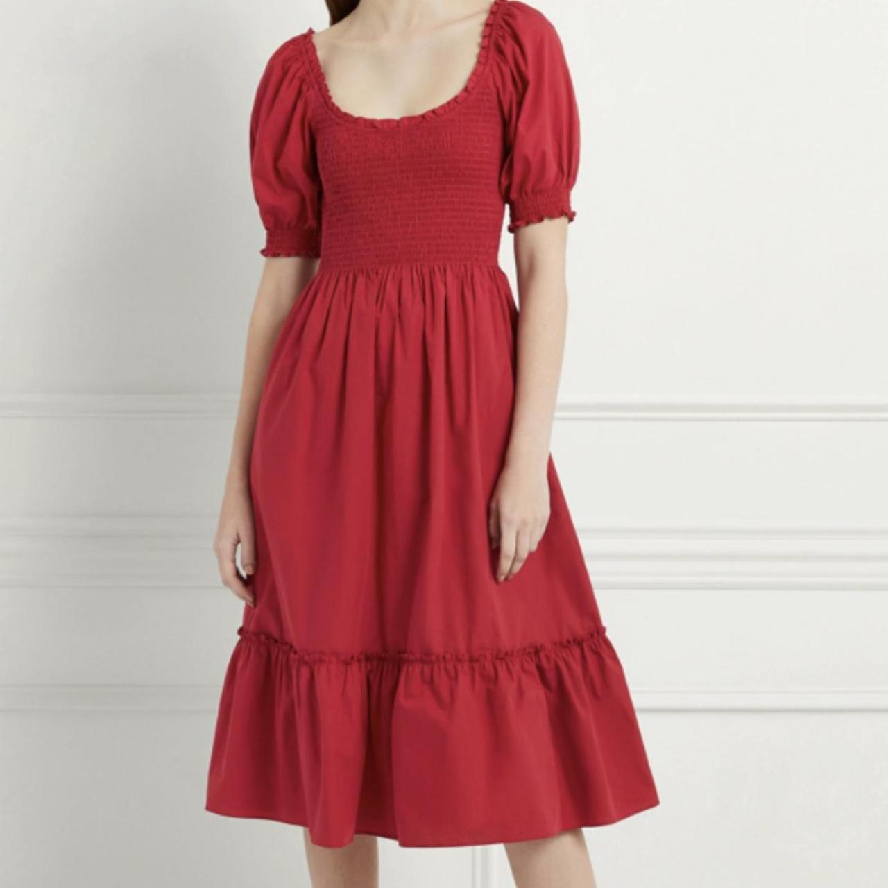 HILL HOUSE LOUISA NAP DRESS VICTORIAN RED Never... Depop