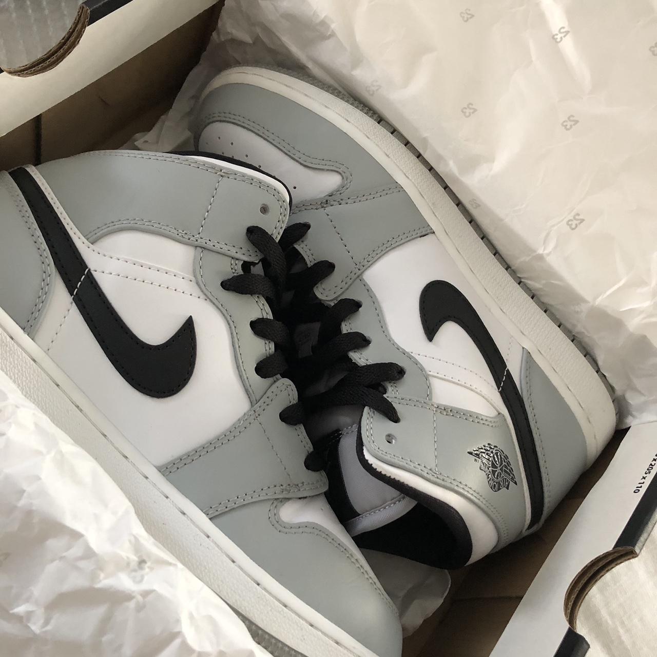 smoke grey air jordan 1s size US7.5, only worn a... - Depop