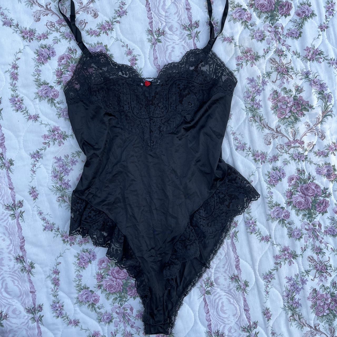 Cute Vintage Black Lacy Lingerie Bodysuit I don't... - Depop