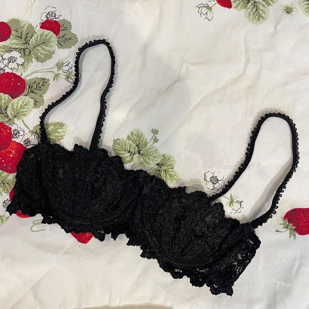 Hopeless lingerie black mesh Stella bralette in XXS. - Depop