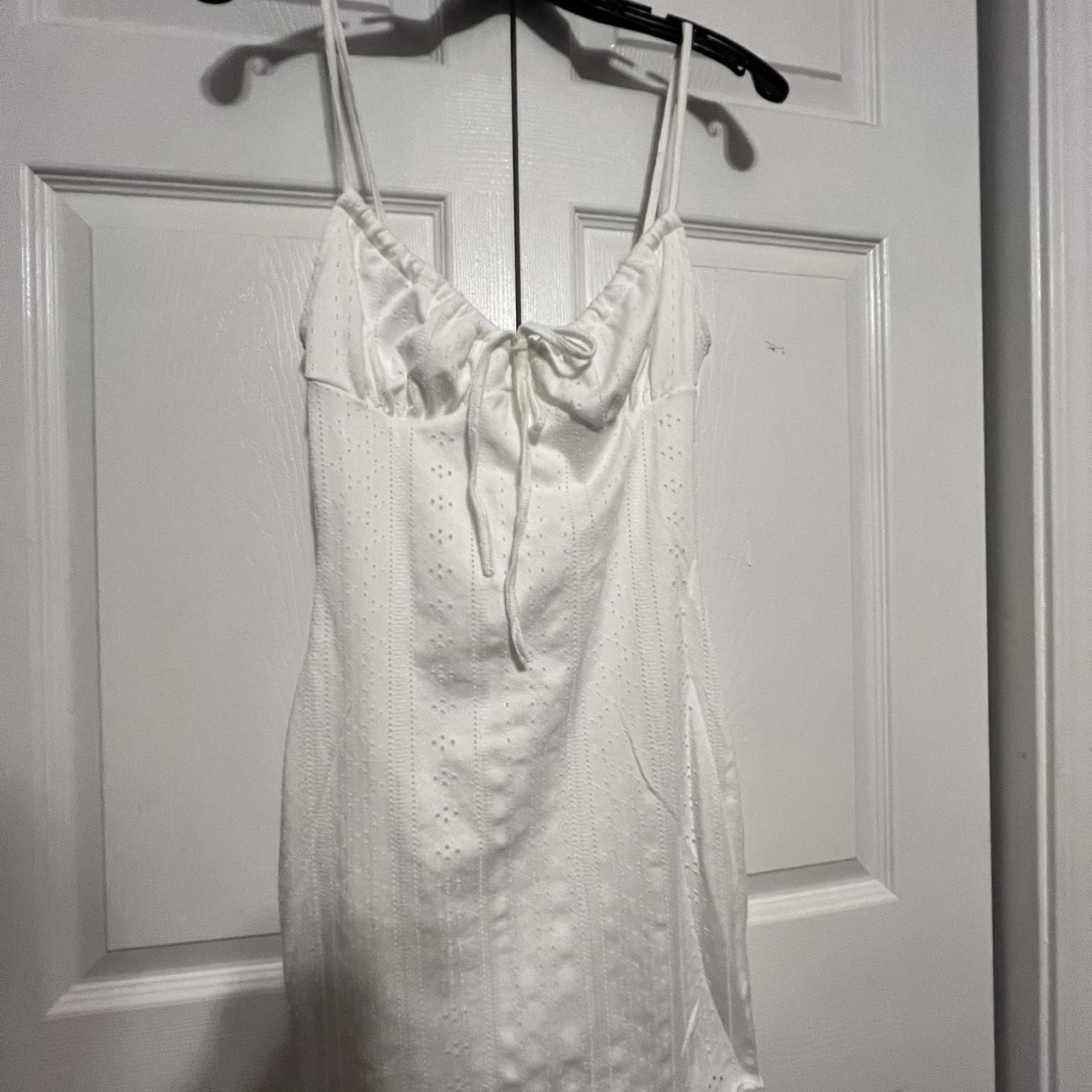 princess polly white mini dress never worn super... - Depop