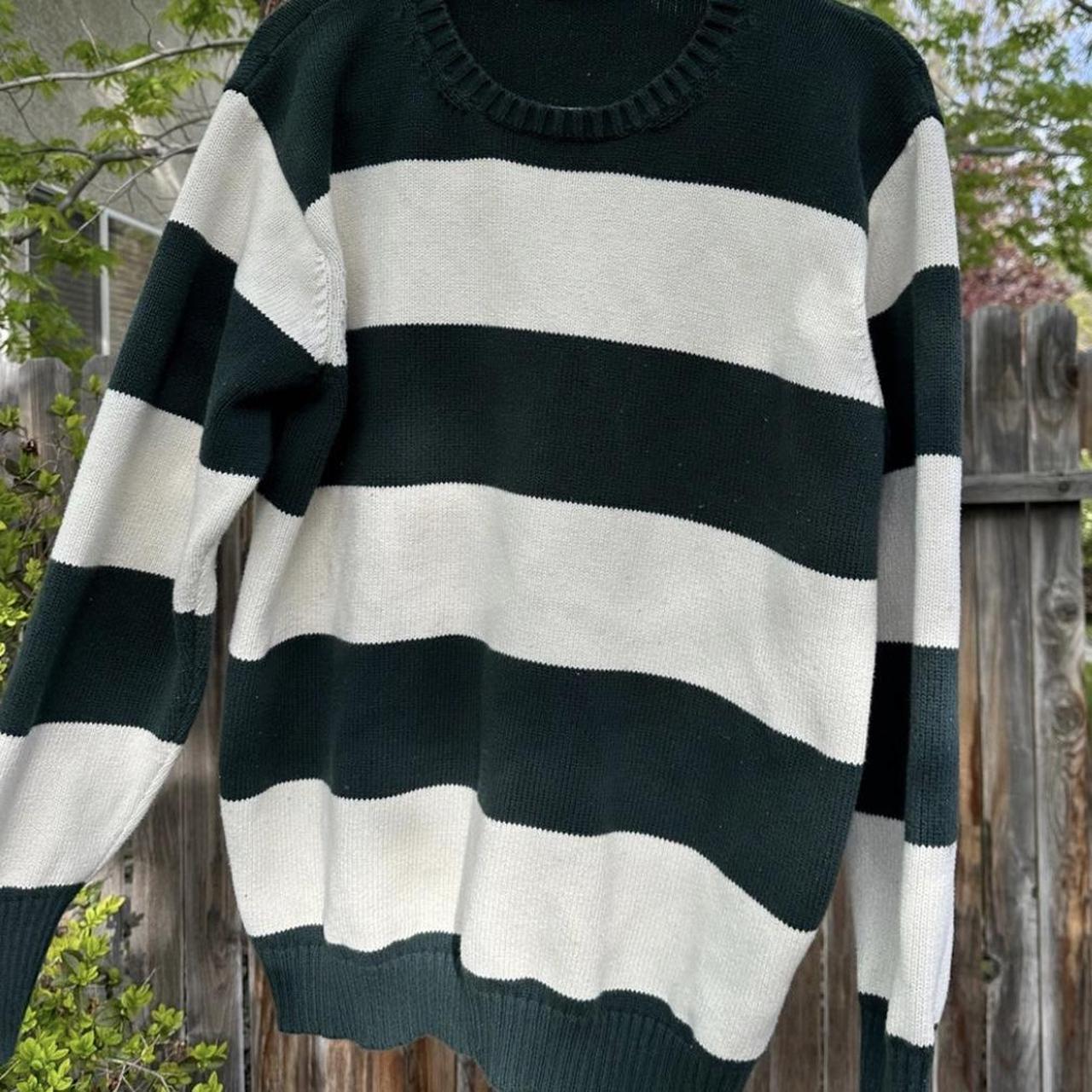 John Galt Green & Navy Brianna Striped Sweater