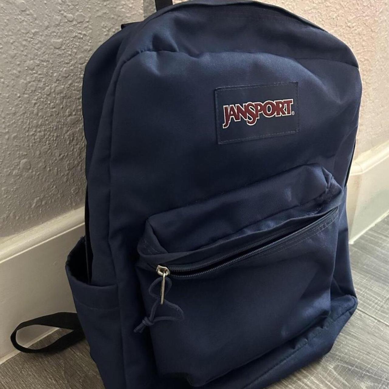 Dark blue jansport backpack 💙 -in good condition... - Depop