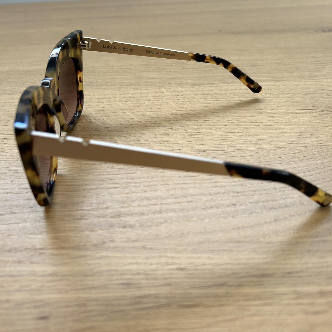 Kohl & Kaftans Sunglasses in Dark Tortoise & Gold... Depop