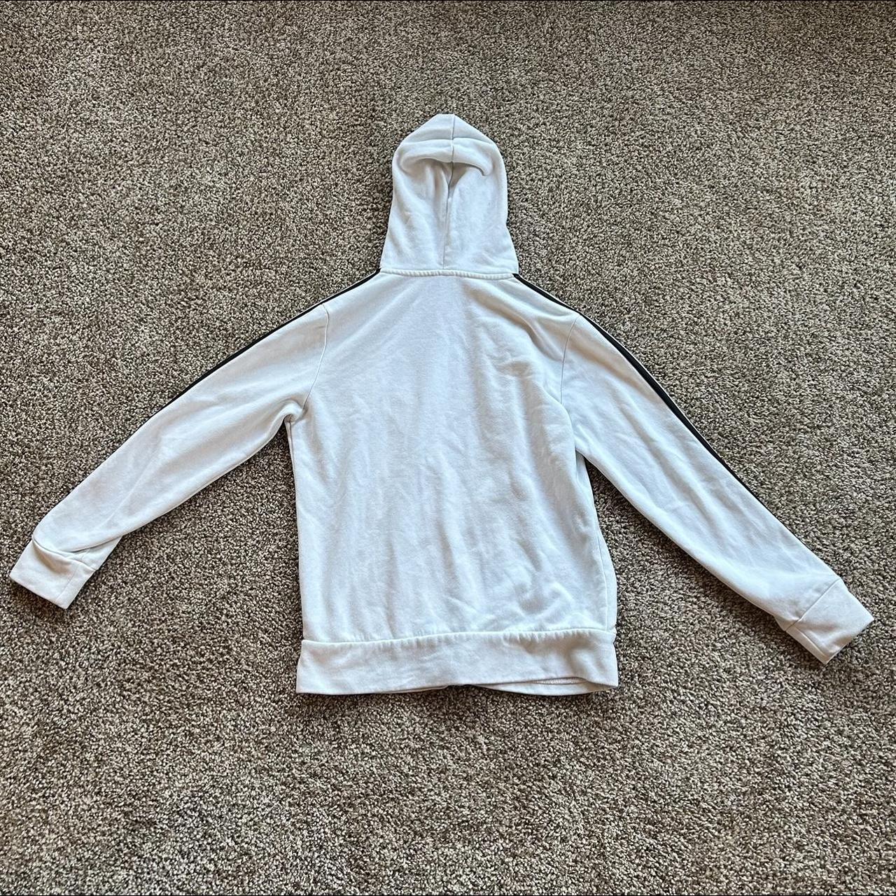 Medium white Adidas zip up. - Depop