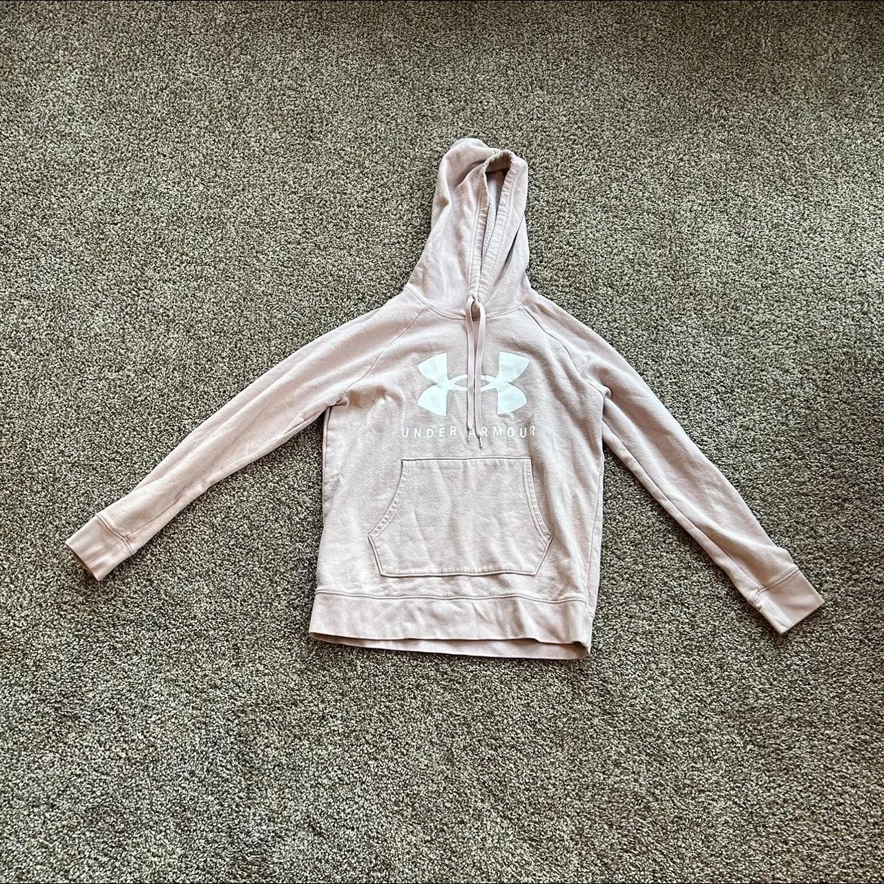 Light pink best sale under armour hoodie