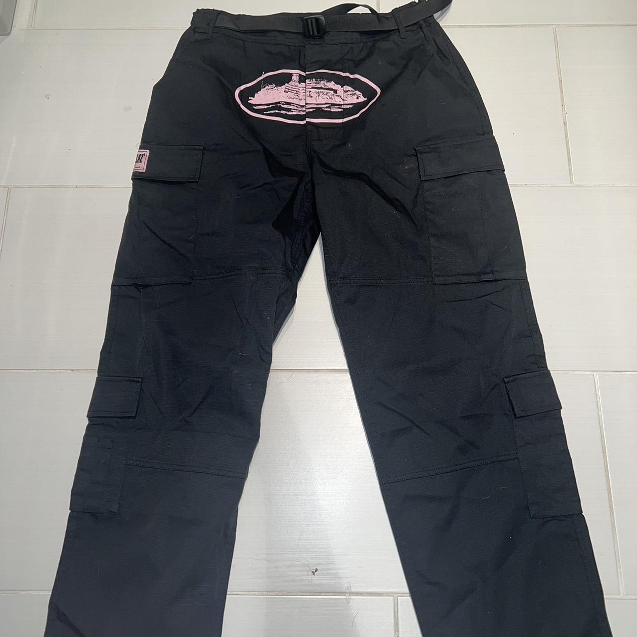 Corteiz Guerillaz* Cargo Pant 'Black/Pink' NEVER | Depop