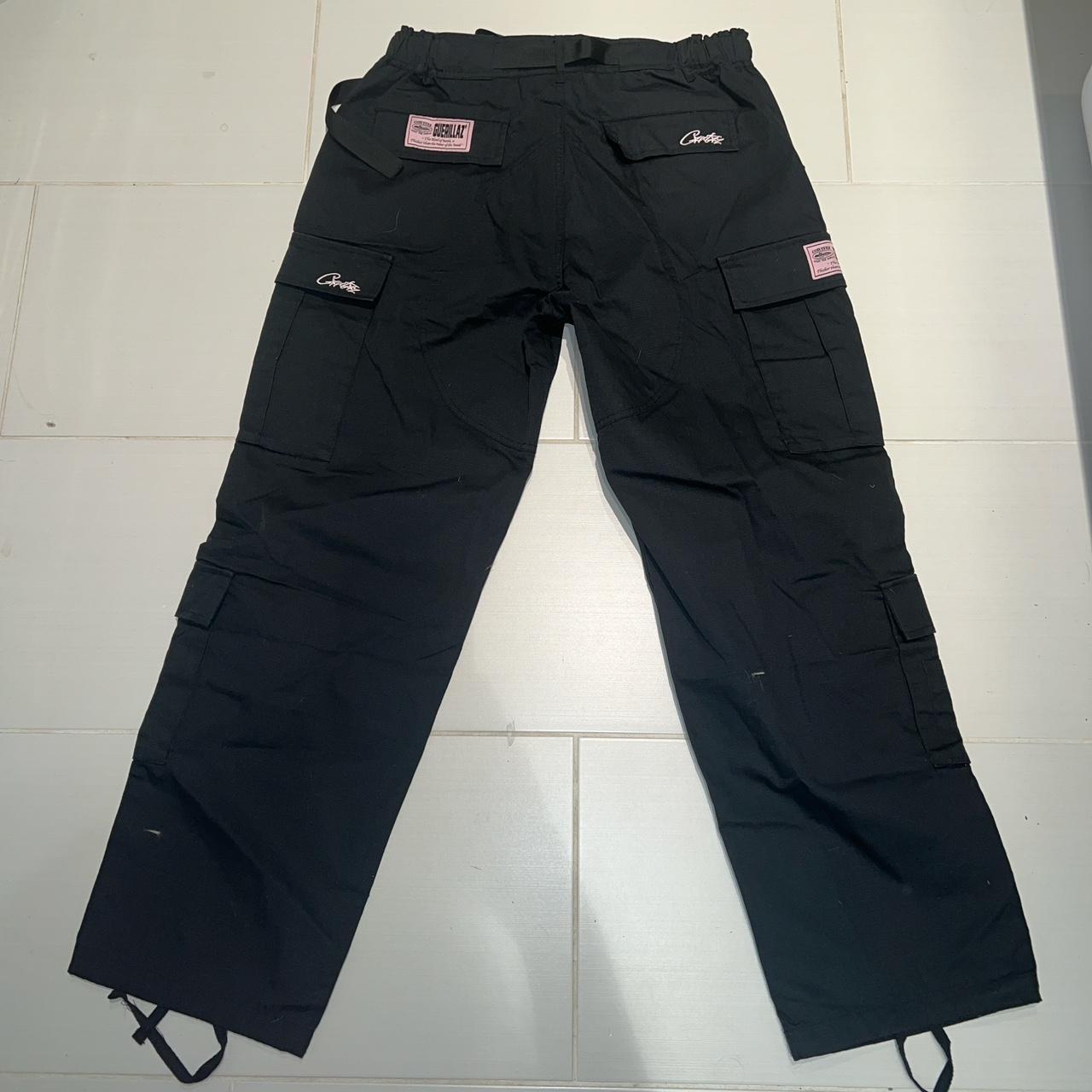 Corteiz Guerillaz* Cargo Pant 'Black/Pink' NEVER | Depop