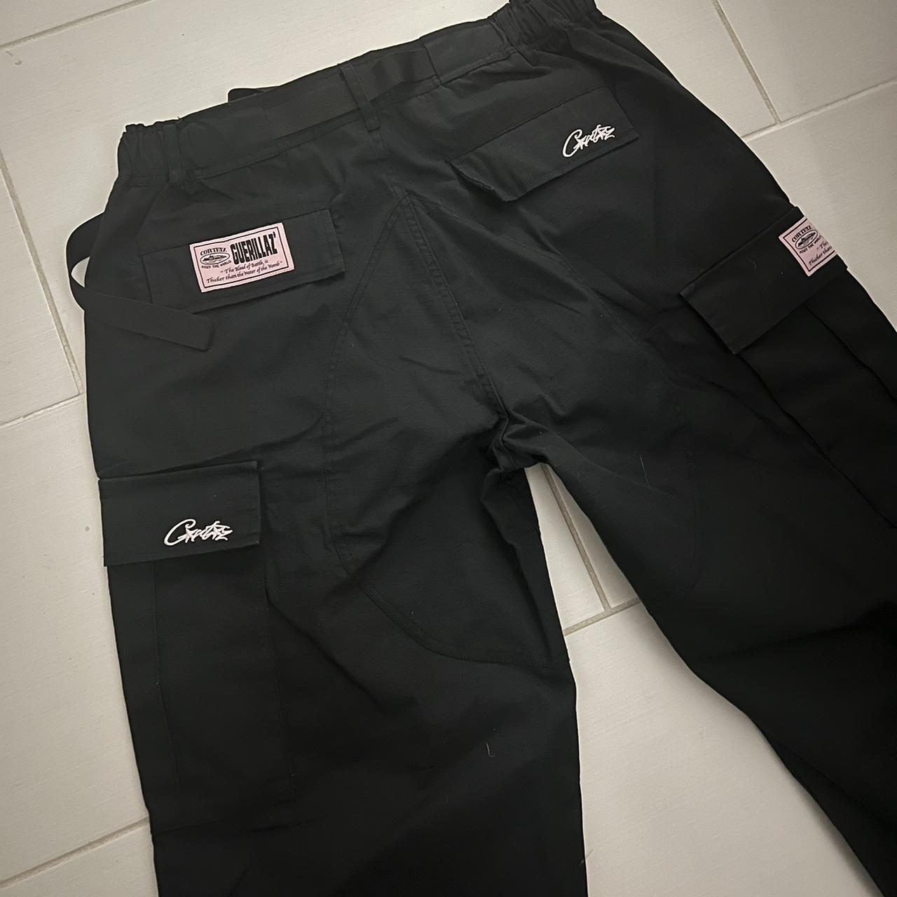 Corteiz Guerillaz* Cargo Pant 'Black/Pink' NEVER | Depop