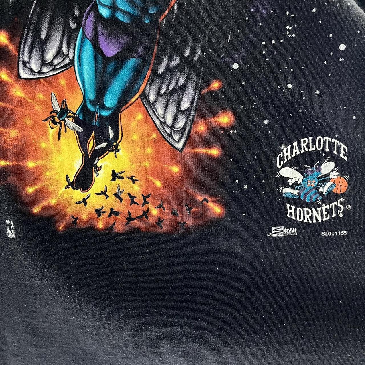 90s Vintage Charlotte Hornets Superhero Mascot... - Depop