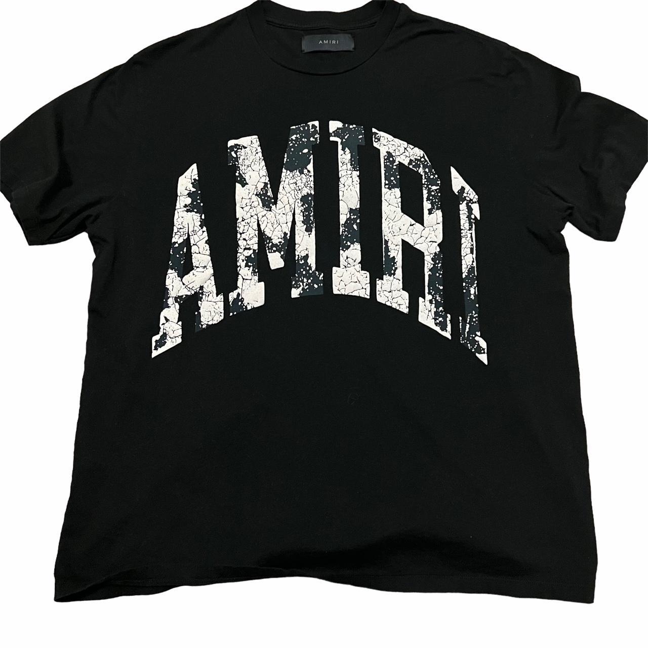 Amiri Men's Black and White T-shirt