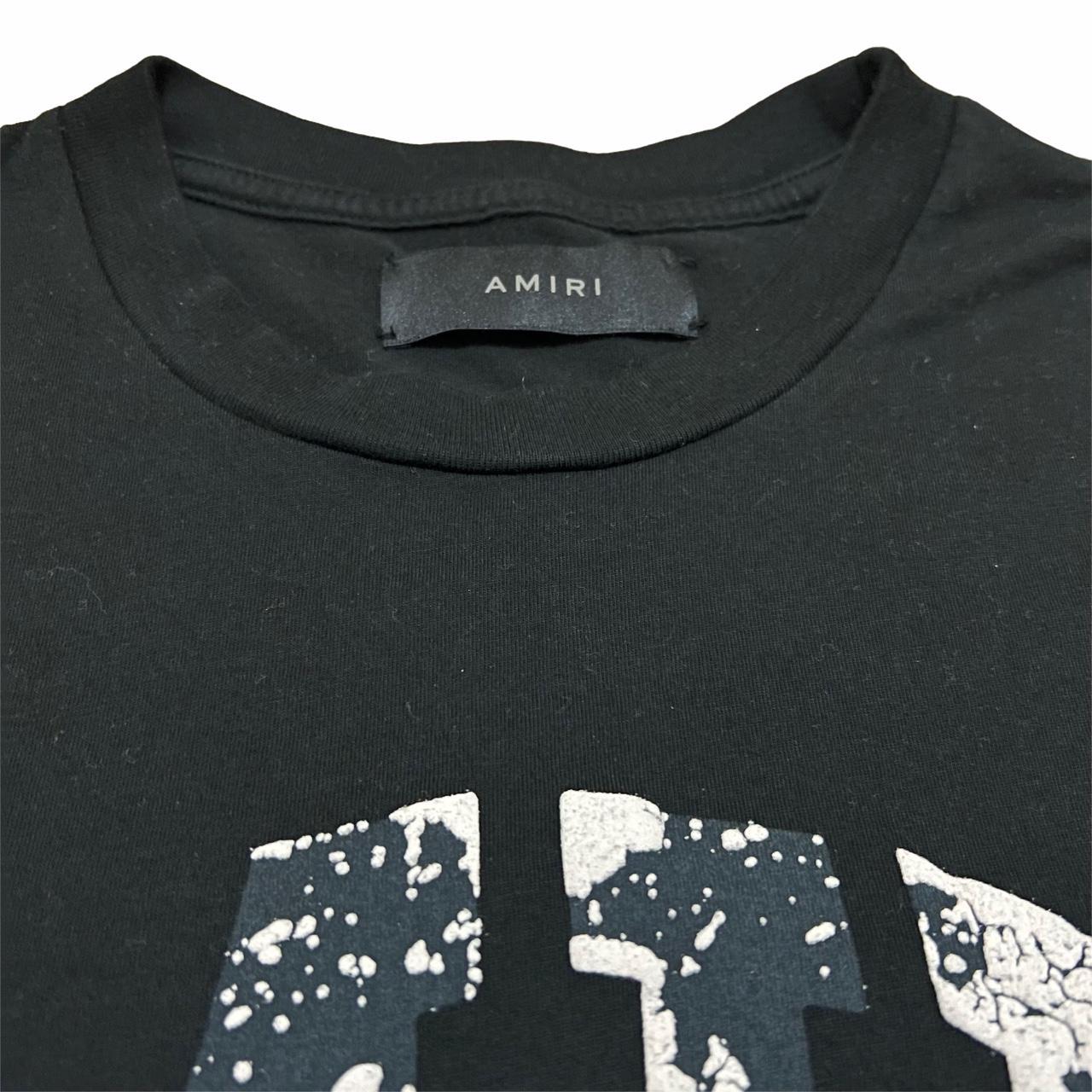 Amiri Men's Black and White T-shirt (2)