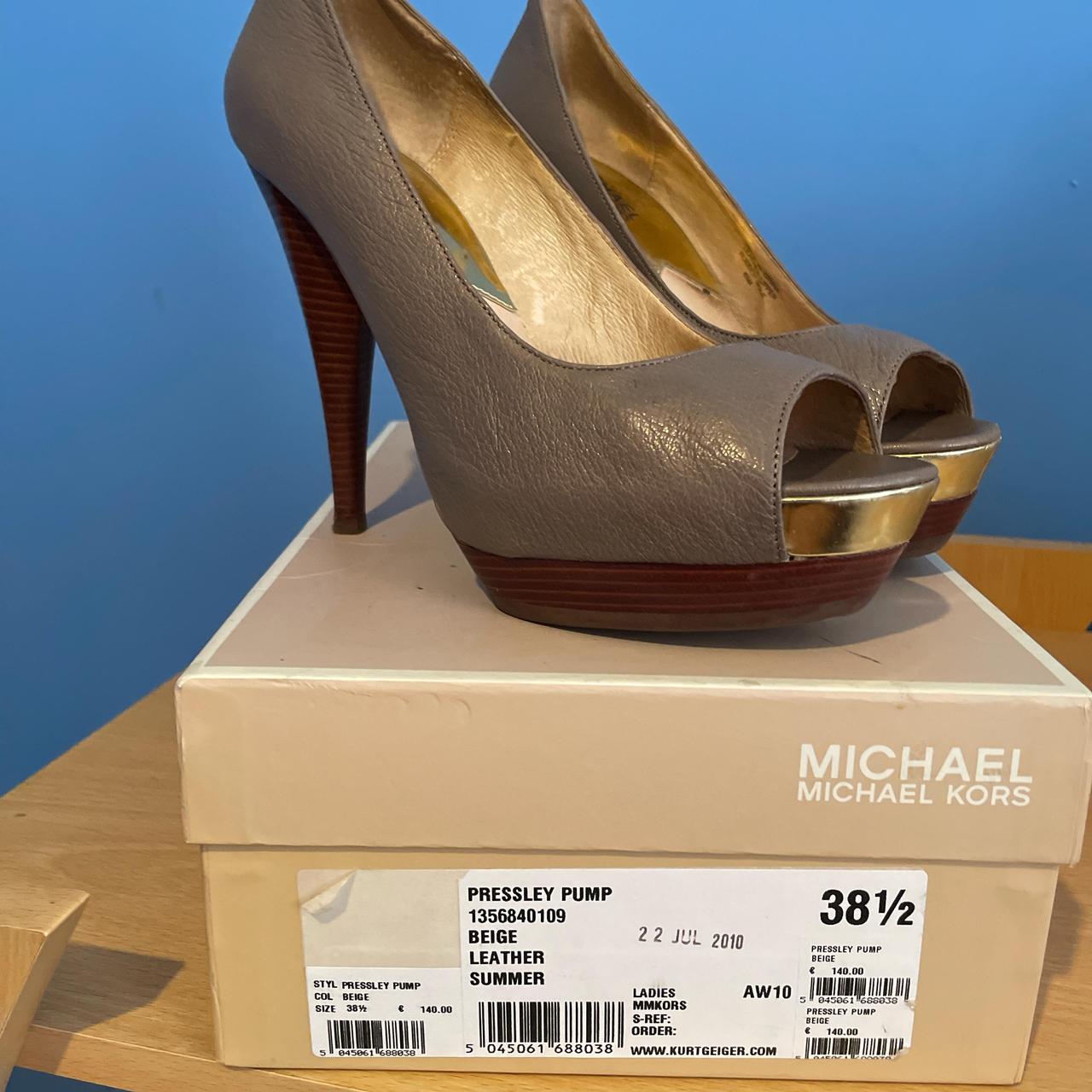 Michael Kors Pressley Pump. Beige. 38.5. Very good. Depop