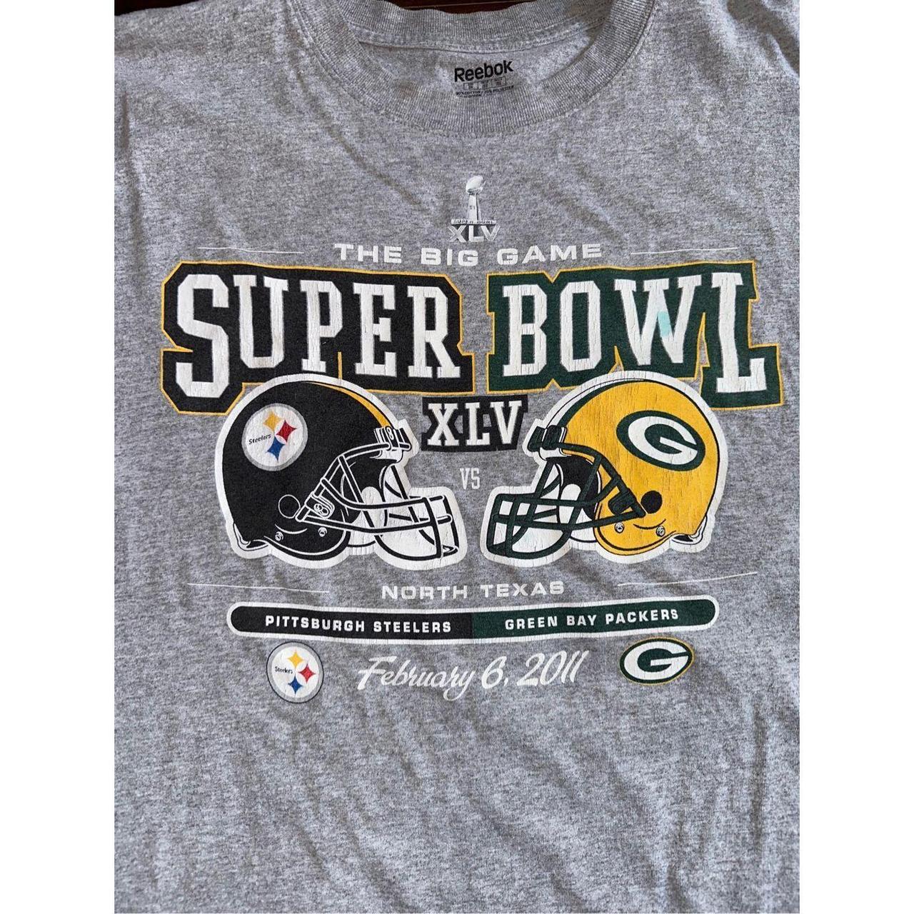 Vintage 2011 Steelers vs Packers Super Bowl - Depop