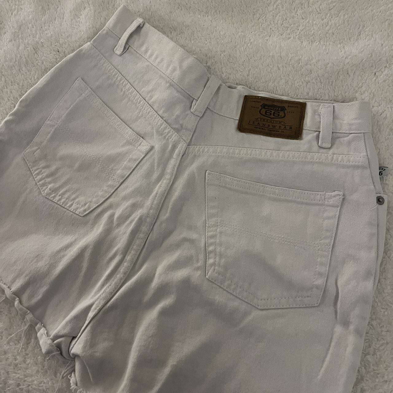 White Route 66 vintage denim shorts. Tag says 11/12... - Depop