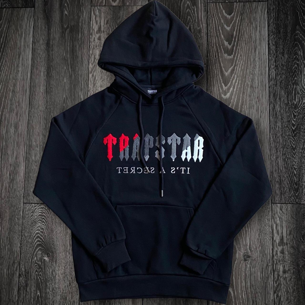 Trapstar Chenille Tracksuit BLACK/RED 🖤🩸 Size Depop