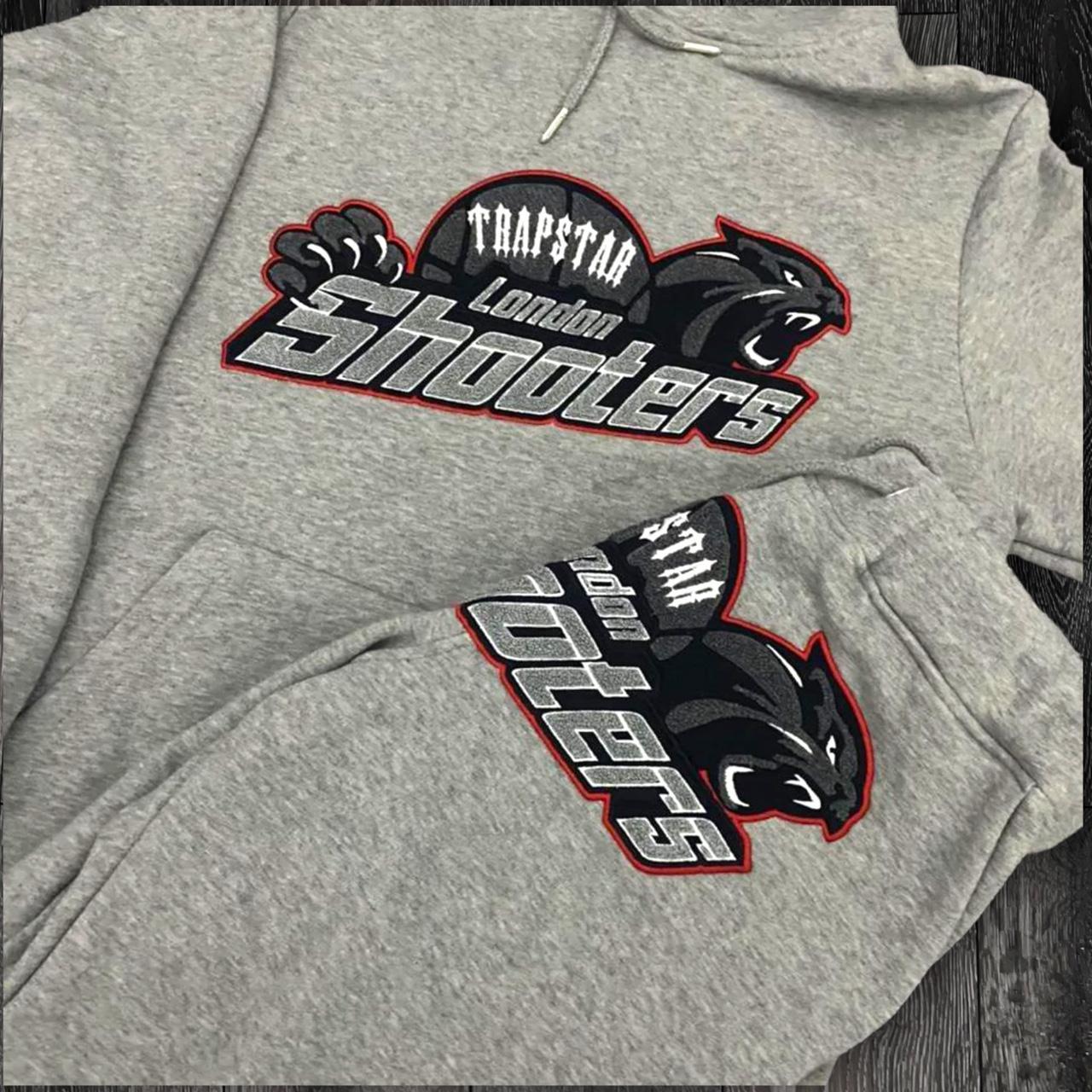 Trapstar London Shooters Tracksuit GREY/RED🩸 Size Depop