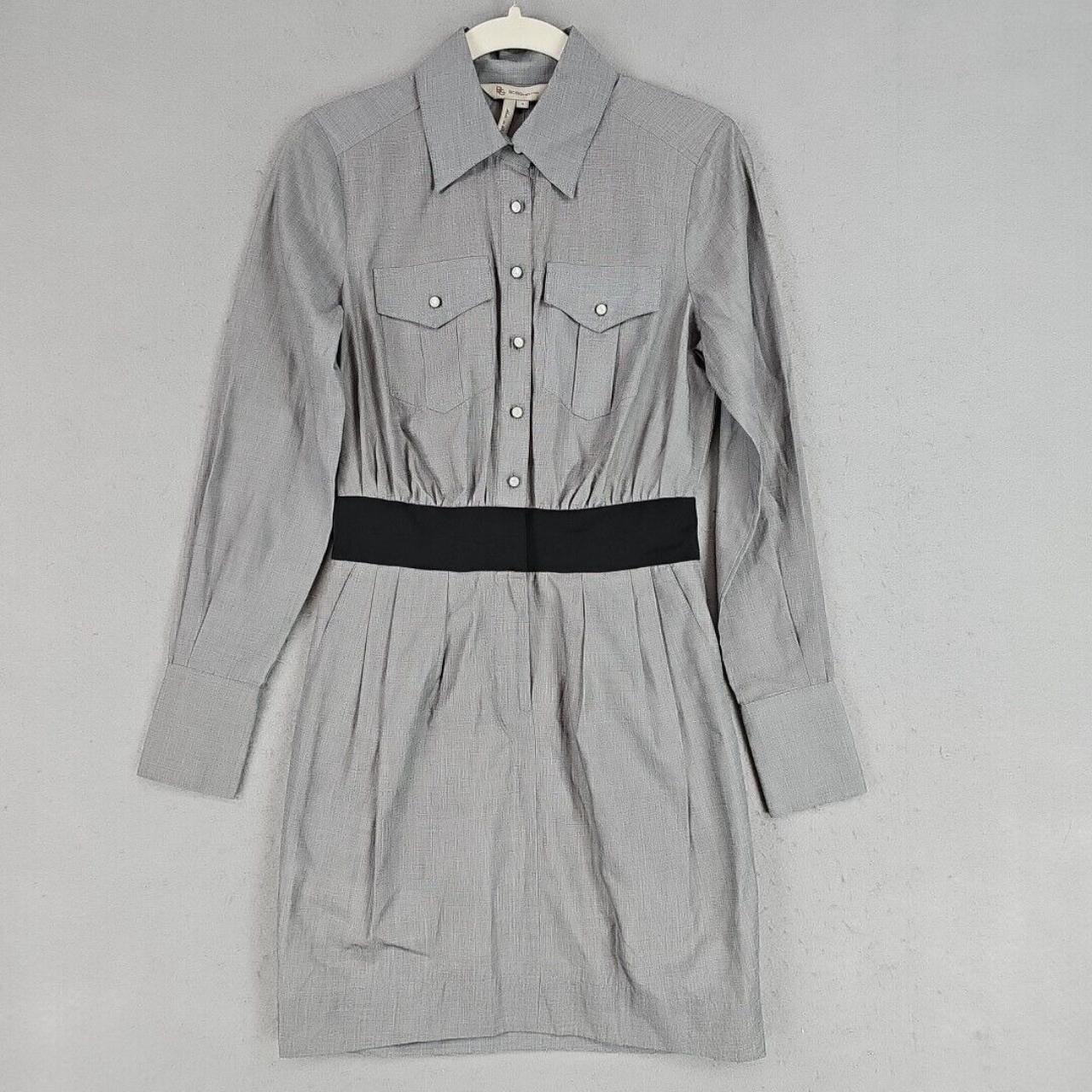 BCBGeneration Shirt Dress Womens Size 0 Gray Pleated. Depop