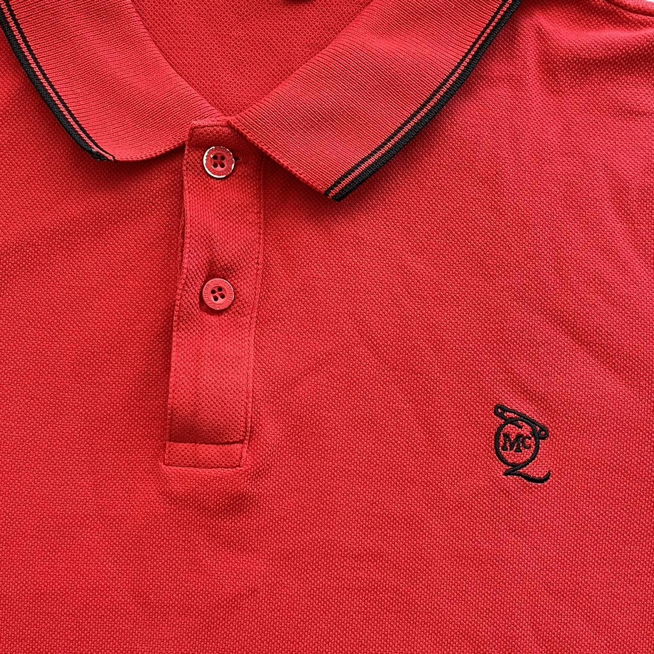 Alexander McQueen Men's Red and Black Polo-shirts | Depop
