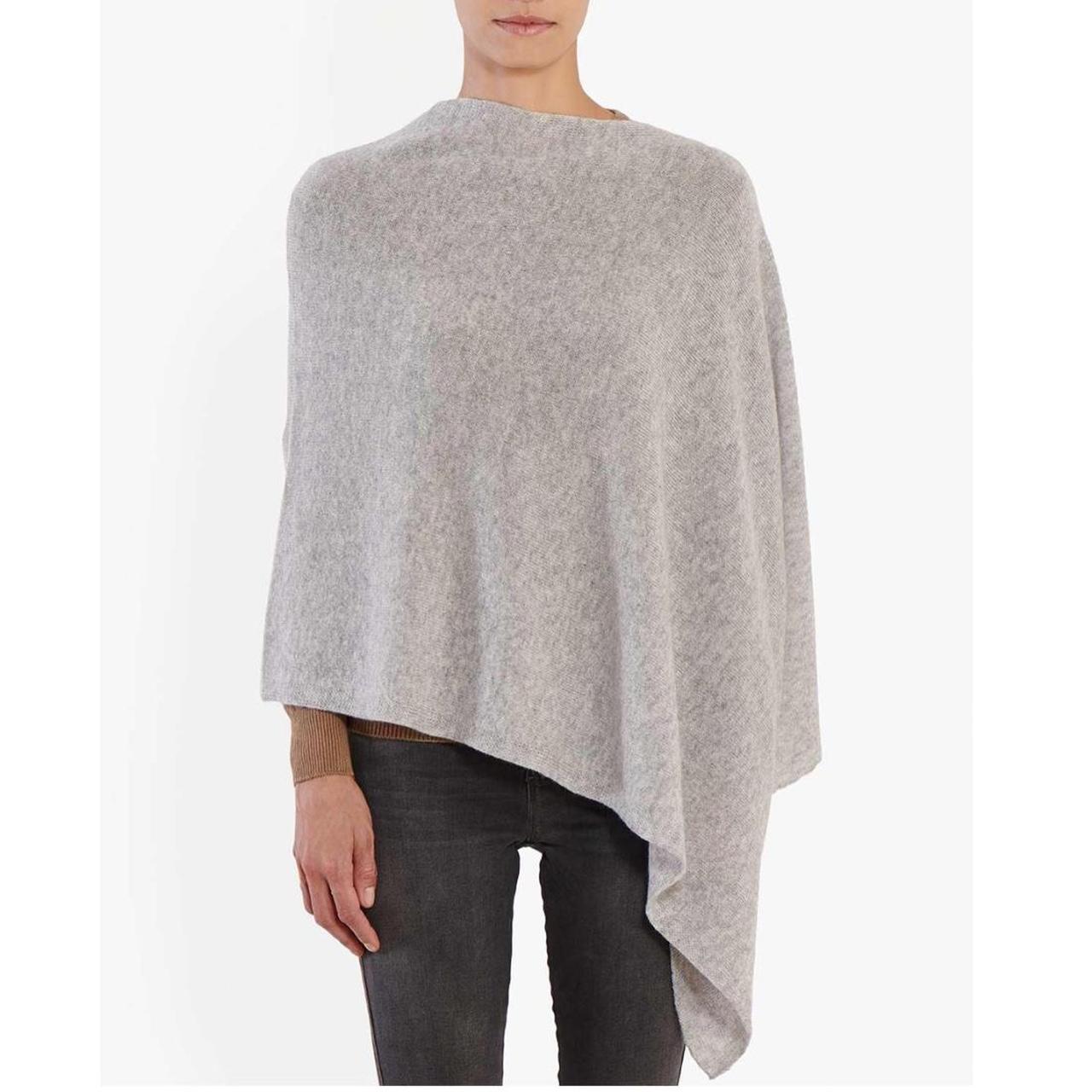 Cynthia Rowley Cashmere Grey Sweater Poncho One Size. Depop