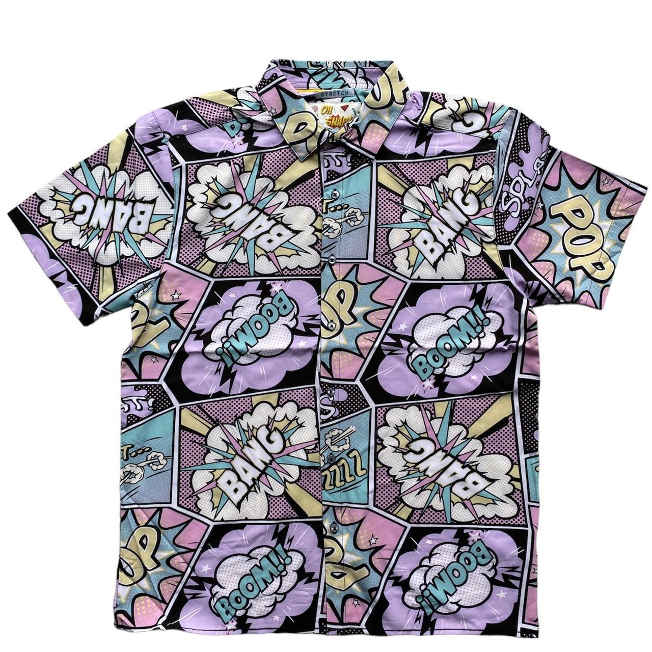 Oh Snap Drill Clothing Co funky patterned button up... Depop