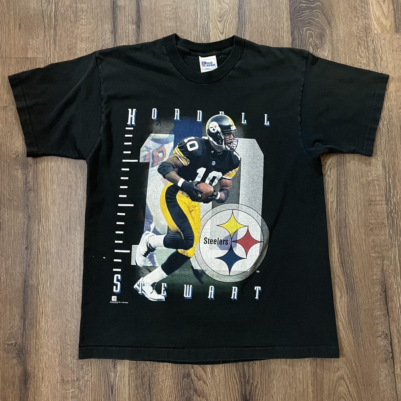 Vintage 1995 Pittsburgh Steelers Big Print T Shirt -... - Depop