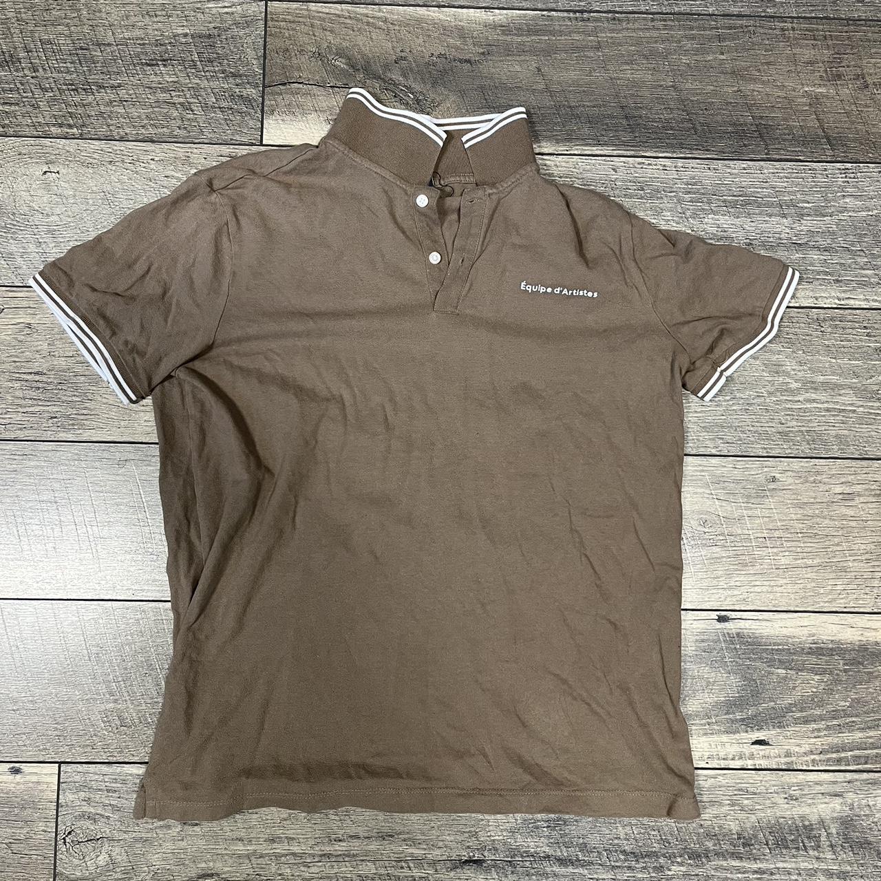 H&M brown polo shirt Size Large #brown #polo #H&M - Depop