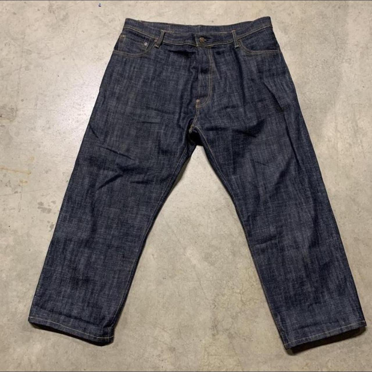 Evisu Men's Navy Jeans | Depop